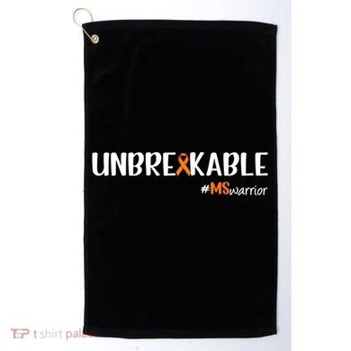 Ms Warrior Multiple Sclerosis Awareness Unbreakable Ms Great Gift Golf Towel