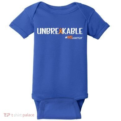 Ms Warrior Multiple Sclerosis Awareness Unbreakable Ms Great Gift Baby Bodysuit