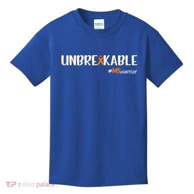 Ms Warrior Multiple Sclerosis Awareness Unbreakable Ms Great Gift Kids T-Shirt