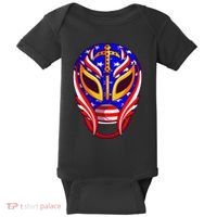 Mexican Wrestling Mask Baby Bodysuit thumb 0