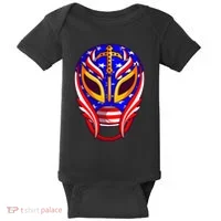 Mexican Wrestling Mask Baby Bodysuit thumb 0