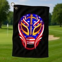 Mexican Wrestling Mask Golf Towel thumb 1