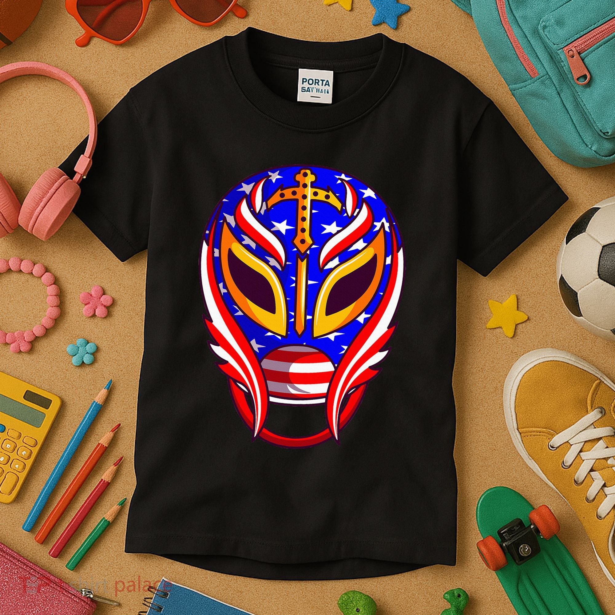 Mexican Wrestling Mask Kids T-Shirt