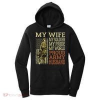 My Wife My Soldier Hero Funny Gift Proud Army Husband Military Spouse Women's Hoodie thumb 0