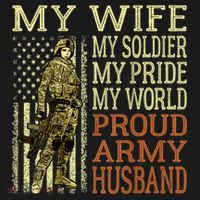 My Wife My Soldier Hero Funny Gift Proud Army Husband Military Spouse Women's Hoodie thumb 2