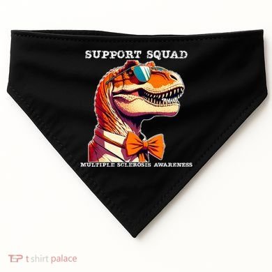 Ms Warrior Ms Support Squad Multiple Sclerosis Awareness USA-Made Doggie Bandana