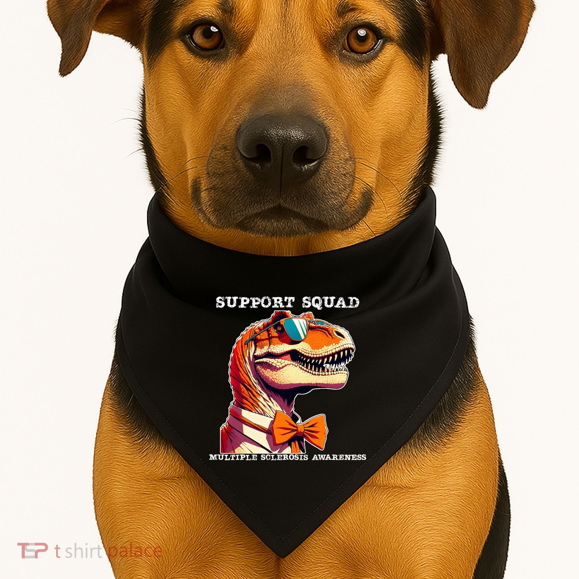 Ms Warrior Ms Support Squad Multiple Sclerosis Awareness USA-Made Doggie Bandana