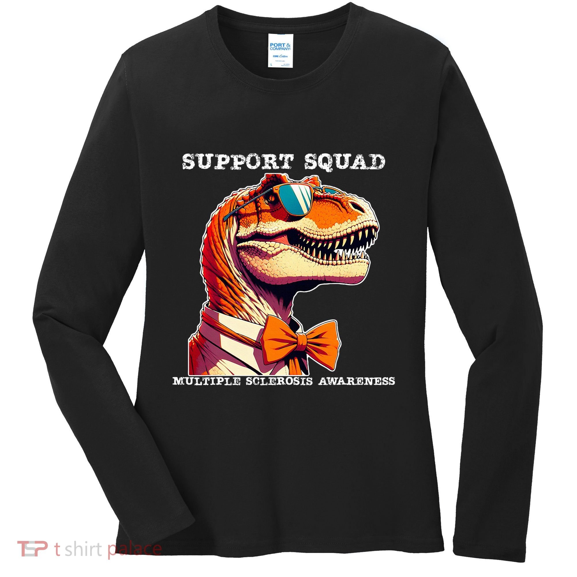 Ms Warrior Ms Support Squad Multiple Sclerosis Awareness Women's Long Sleeve Shirt
