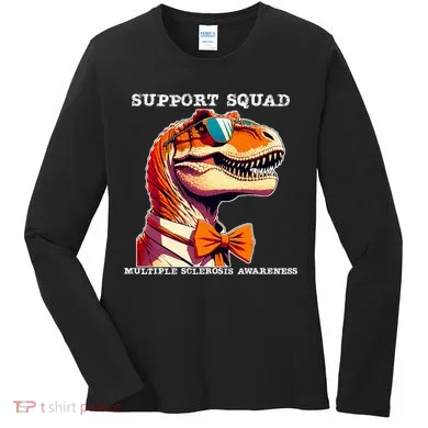 Ms Warrior Ms Support Squad Multiple Sclerosis Awareness Women's Long Sleeve Shirt