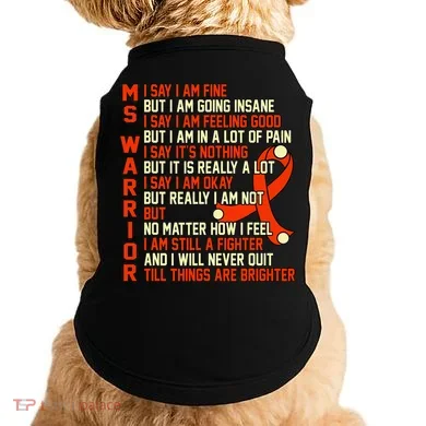 Ms Warrior Multiple Sclerosis Awareness Graphic Doggie Tank
