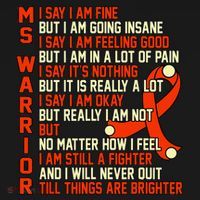 Ms Warrior Multiple Sclerosis Awareness Graphic Long Sleeve Shirt thumb 2