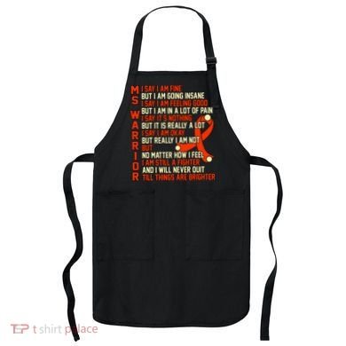 Ms Warrior Multiple Sclerosis Awareness Graphic Apron