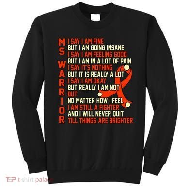 Ms Warrior Multiple Sclerosis Awareness Graphic Sweatshirt
