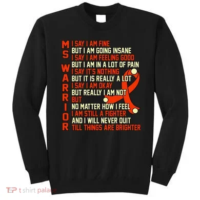Ms Warrior Multiple Sclerosis Awareness Graphic Sweatshirt