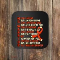 Ms Warrior Multiple Sclerosis Awareness Graphic Coaster thumb 0