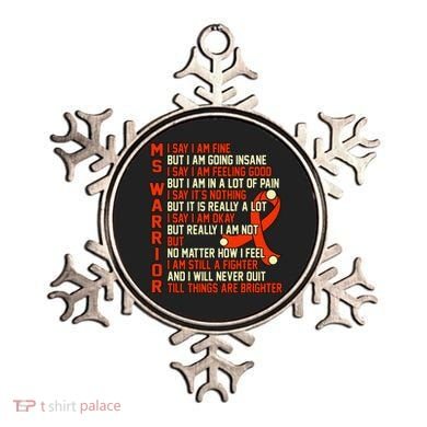 Ms Warrior Multiple Sclerosis Awareness Graphic Ornament