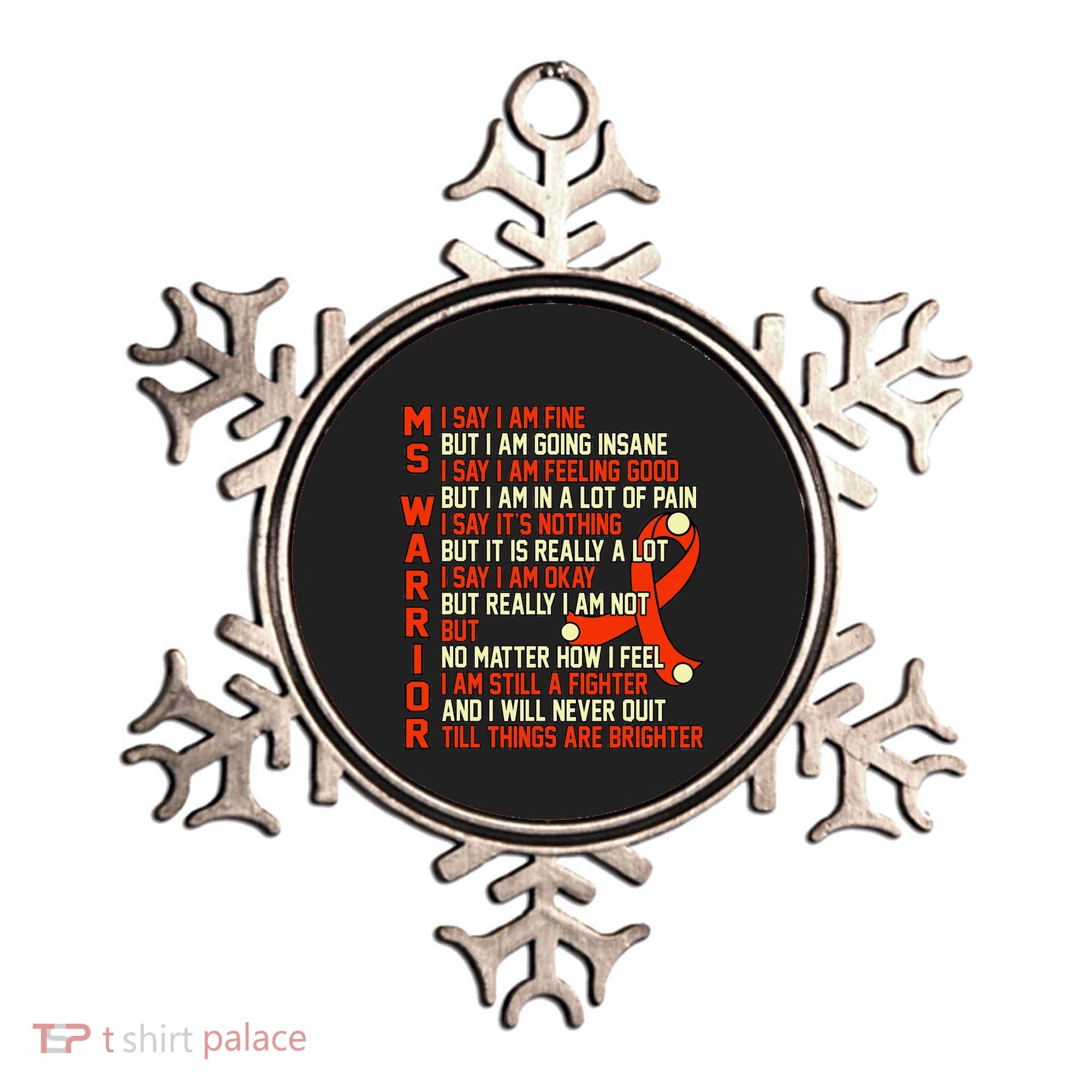 Ms Warrior Multiple Sclerosis Awareness Graphic Ornament