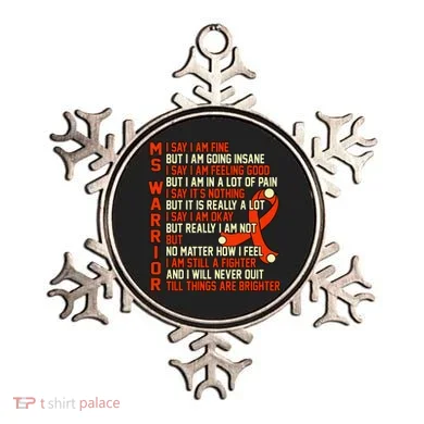 Ms Warrior Multiple Sclerosis Awareness Graphic Ornament