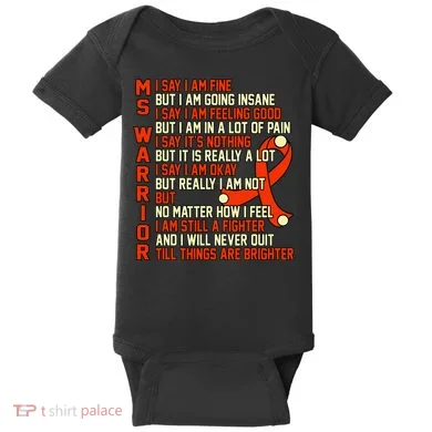 Ms Warrior Multiple Sclerosis Awareness Graphic Baby Bodysuit