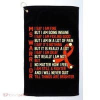 Ms Warrior Multiple Sclerosis Awareness Graphic Golf Towel thumb 0