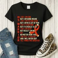 Ms Warrior Multiple Sclerosis Awareness Graphic Women's T-Shirt thumb 3