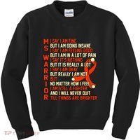 Ms Warrior Multiple Sclerosis Awareness Graphic Kids Sweatshirt thumb 0