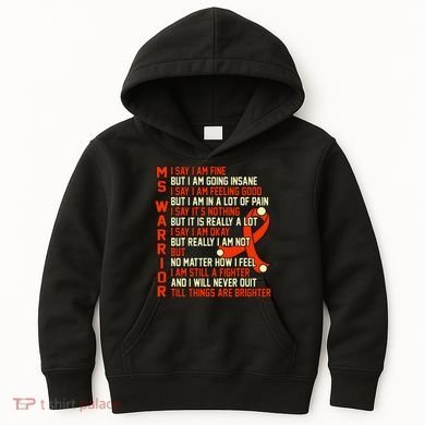 Ms Warrior Multiple Sclerosis Awareness Graphic Kids Hoodie