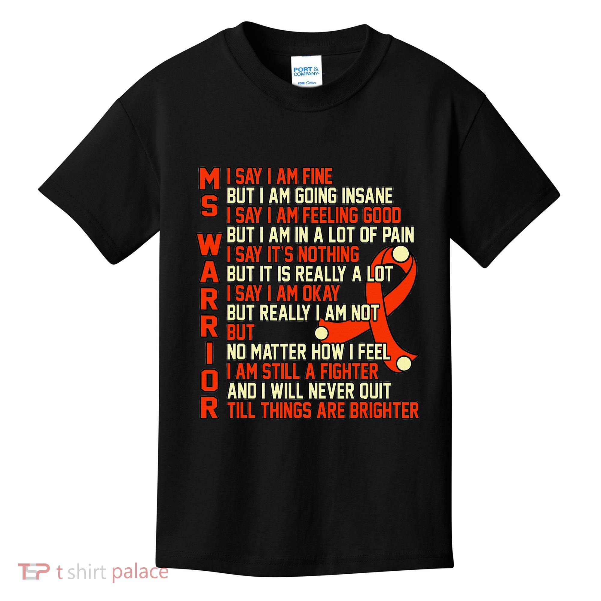 Ms Warrior Multiple Sclerosis Awareness Graphic Kids T-Shirt