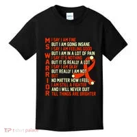 Ms Warrior Multiple Sclerosis Awareness Graphic Kids T-Shirt thumb 0