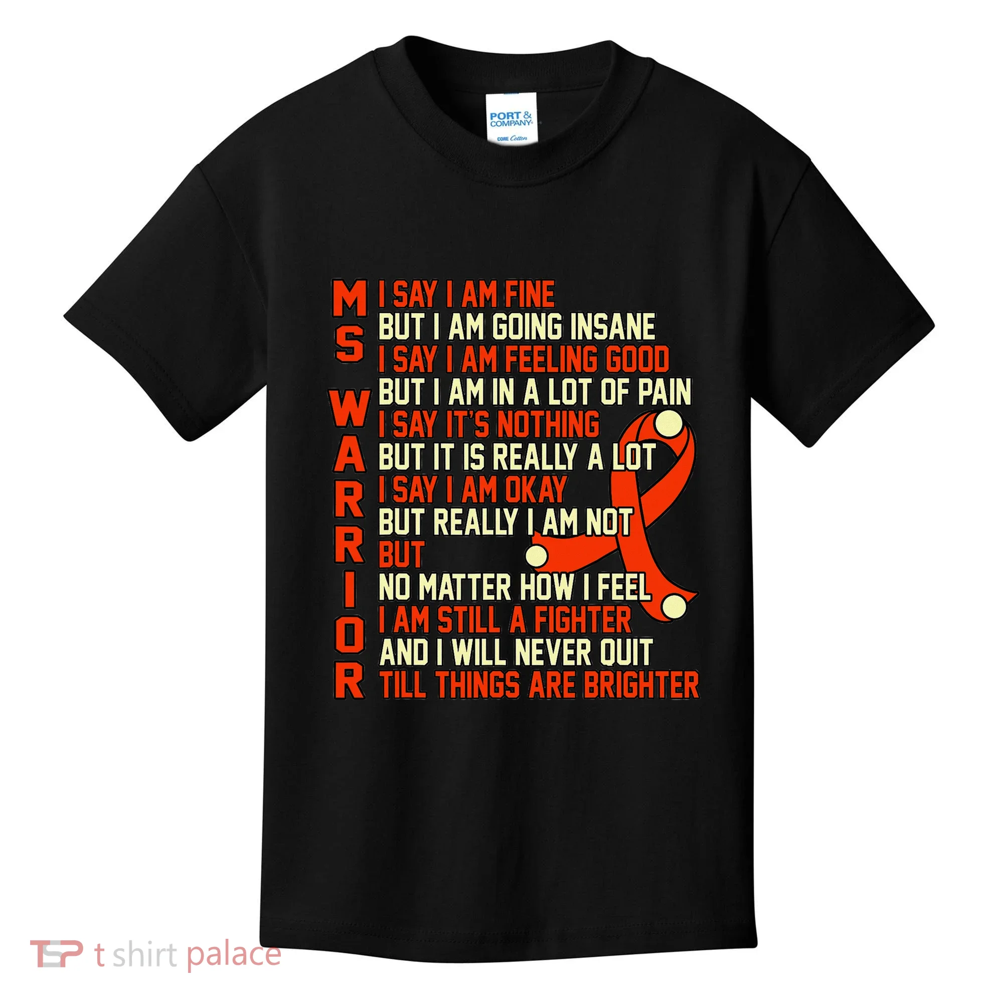 Ms Warrior Multiple Sclerosis Awareness Graphic Kids T-Shirt