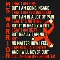 Ms Warrior Multiple Sclerosis Awareness Graphic Kids T-Shirt thumb 4