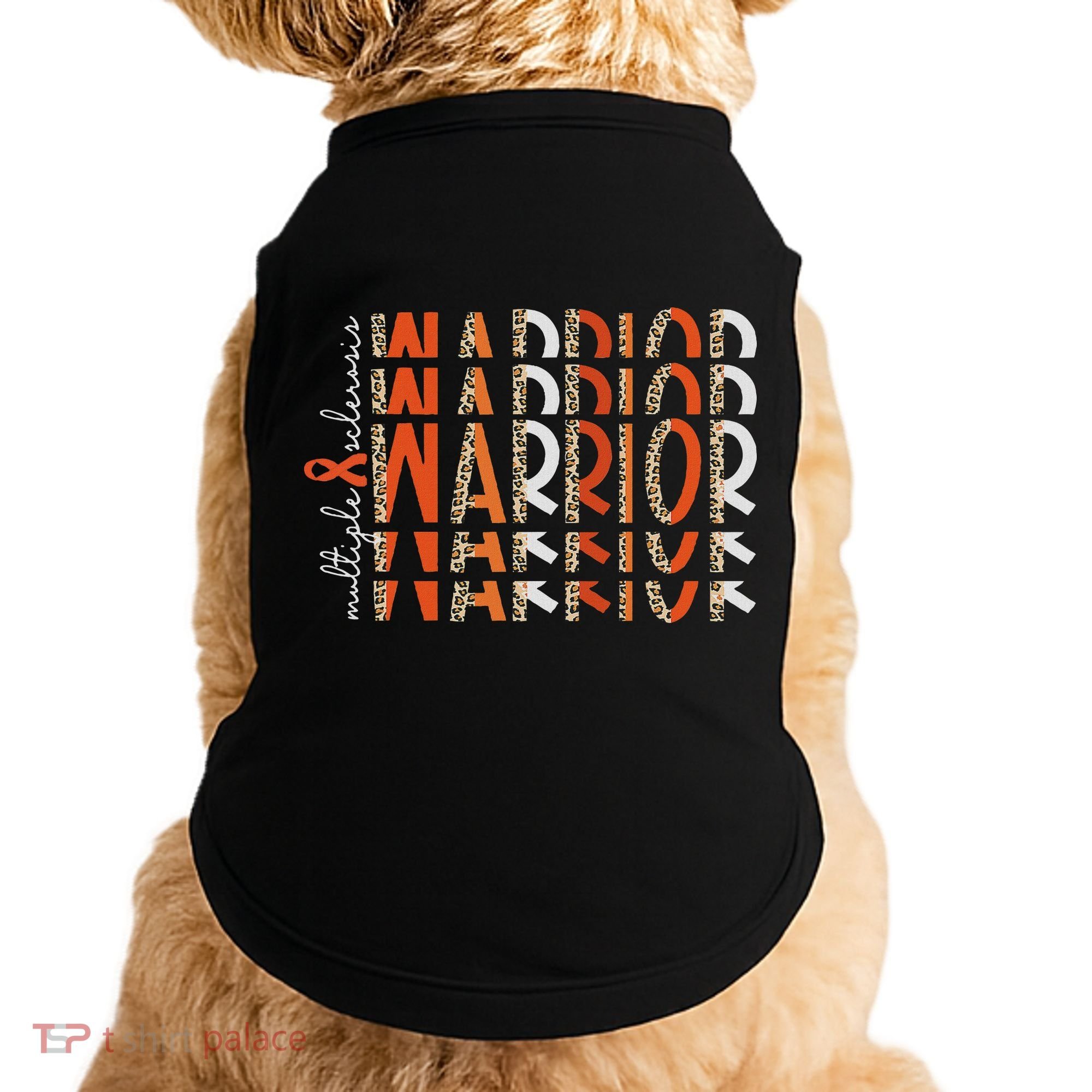 Ms Warrior Multiple Sclerosis Awareness Orange Ribbon Doggie Tank
