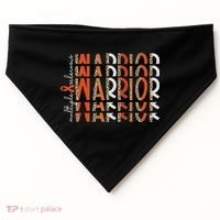 Ms Warrior Multiple Sclerosis Awareness Orange Ribbon USA-Made Doggie Bandana thumb 0