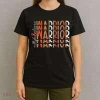Ms Warrior Multiple Sclerosis Awareness Orange Ribbon T-Shirt thumb 4