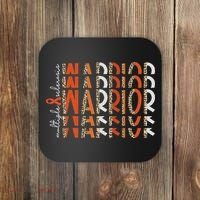 Ms Warrior Multiple Sclerosis Awareness Orange Ribbon Coaster thumb 0
