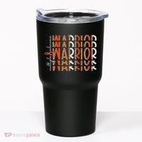 Ms Warrior Multiple Sclerosis Awareness Orange Ribbon Tumbler thumb 0