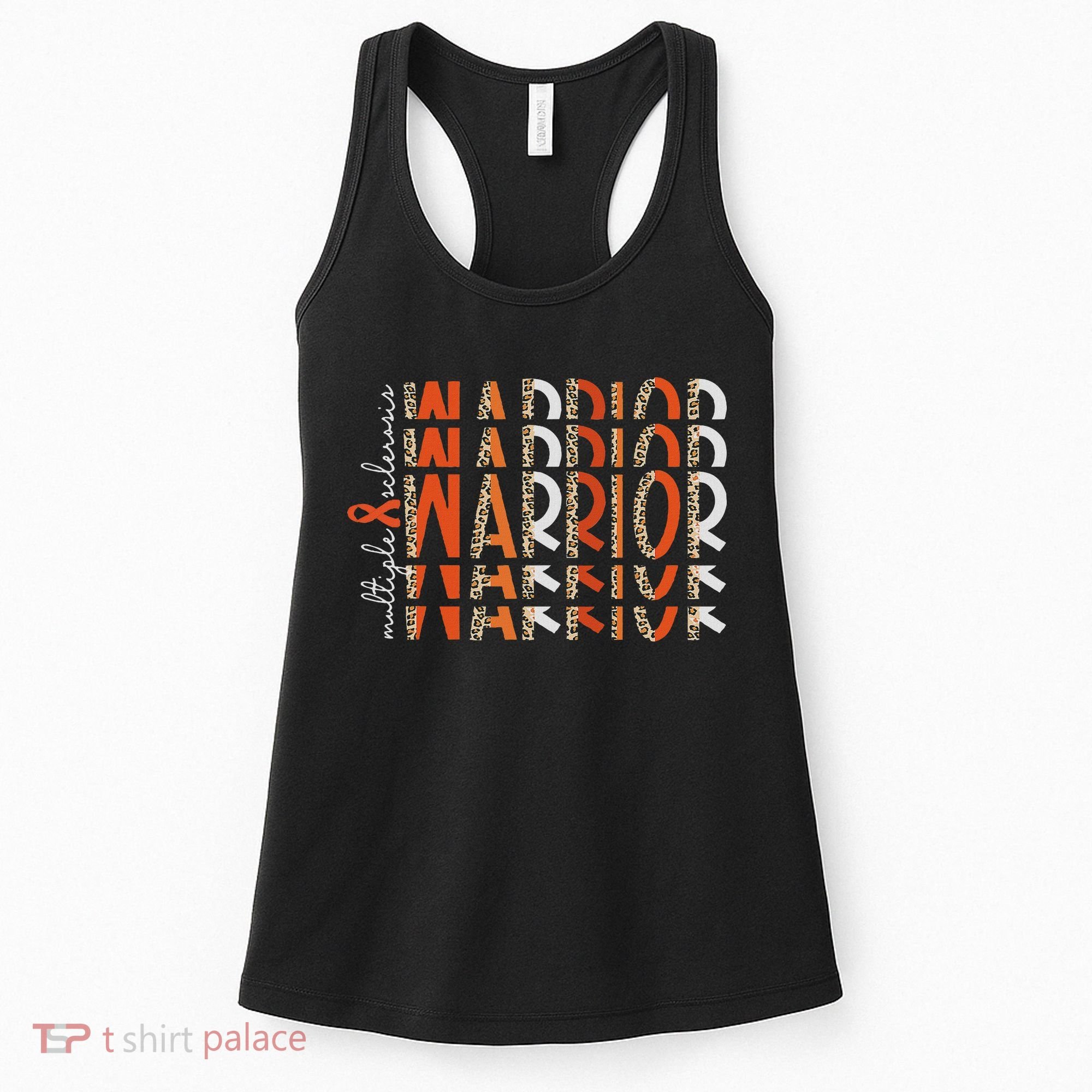 Ms Warrior Multiple Sclerosis Awareness Orange Ribbon Women's Tank Top