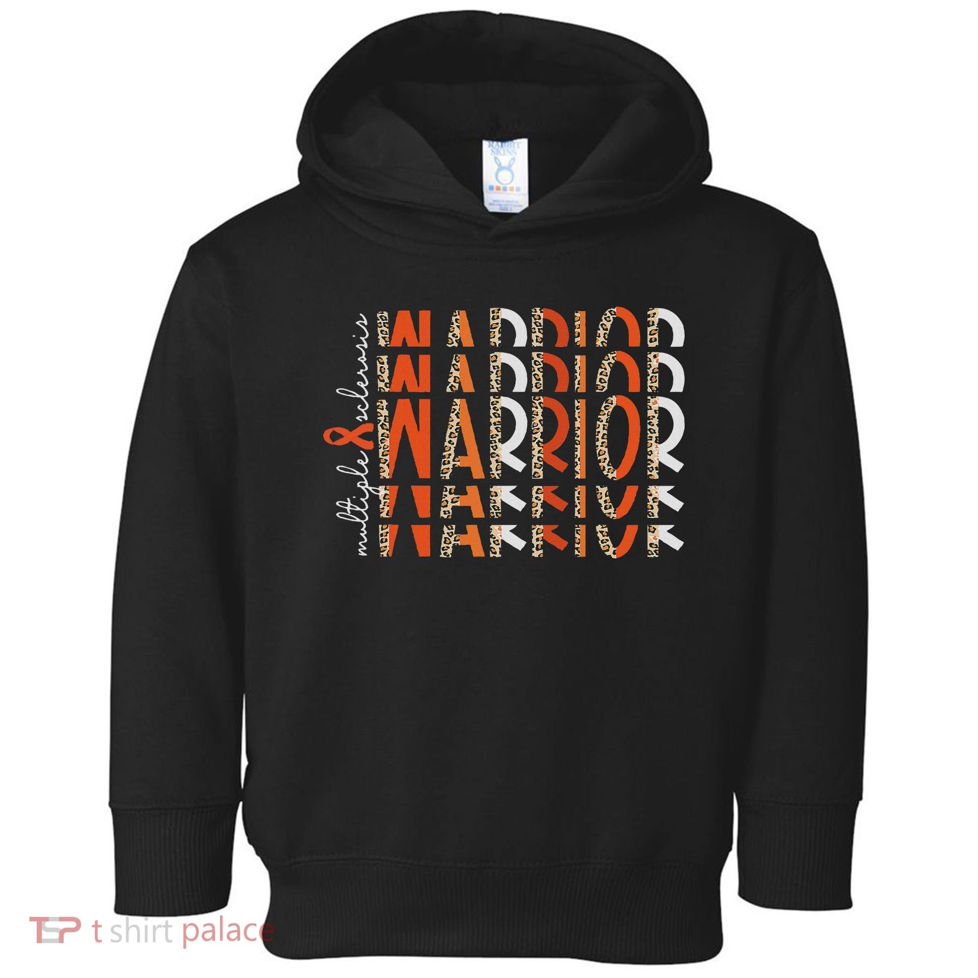 Ms Warrior Multiple Sclerosis Awareness Orange Ribbon Toddler Hoodie