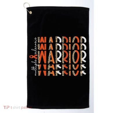 Ms Warrior Multiple Sclerosis Awareness Orange Ribbon Golf Towel