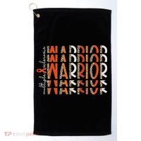 Ms Warrior Multiple Sclerosis Awareness Orange Ribbon Golf Towel thumb 0