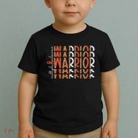 Ms Warrior Multiple Sclerosis Awareness Orange Ribbon Toddler T-Shirt thumb 2