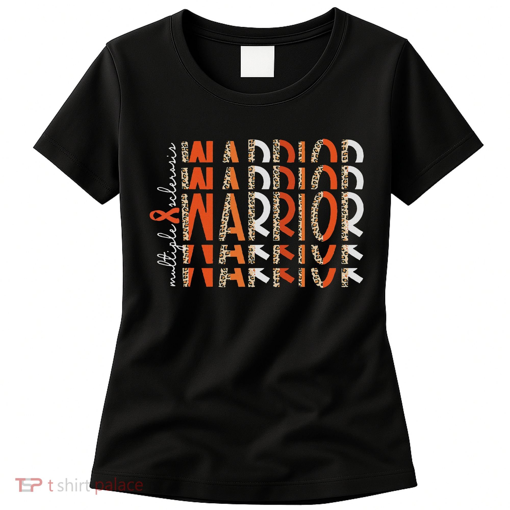 Ms Warrior Multiple Sclerosis Awareness Orange Ribbon Women's T-Shirt