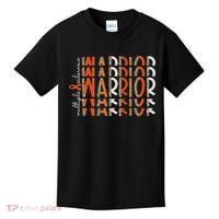 Ms Warrior Multiple Sclerosis Awareness Orange Ribbon Kids T-Shirt thumb 0