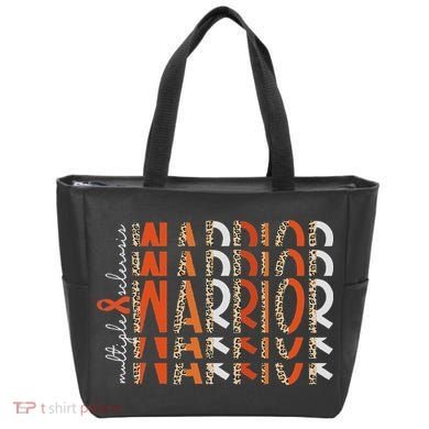Ms Warrior Multiple Sclerosis Awareness Orange Ribbon Tote Bag