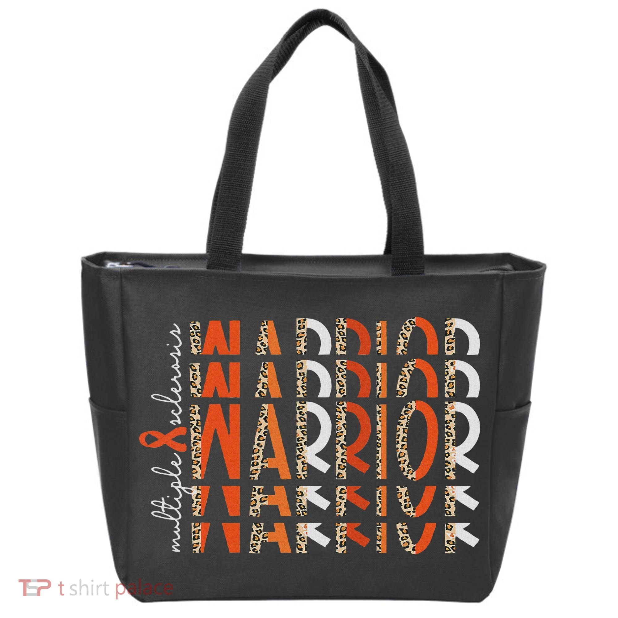 Ms Warrior Multiple Sclerosis Awareness Orange Ribbon Tote Bag