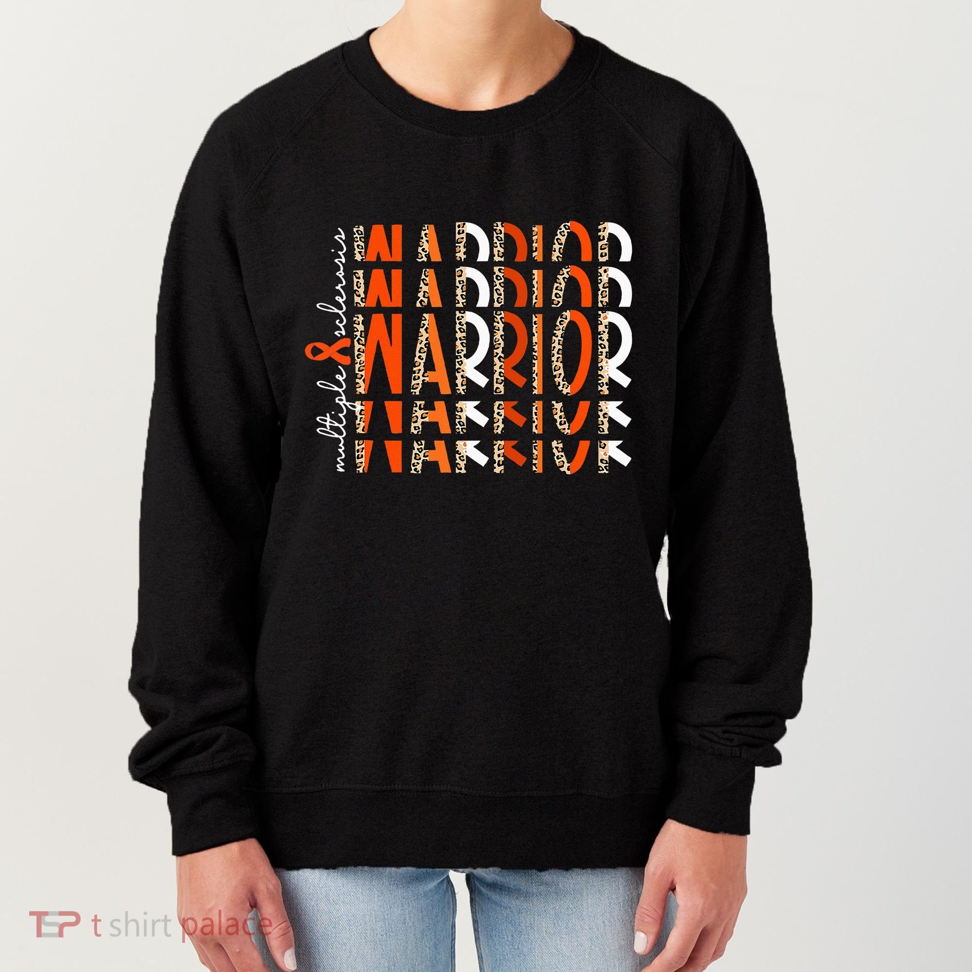 Ms Warrior Multiple Sclerosis Awareness Orange Ribbon Women's Sweatshirt