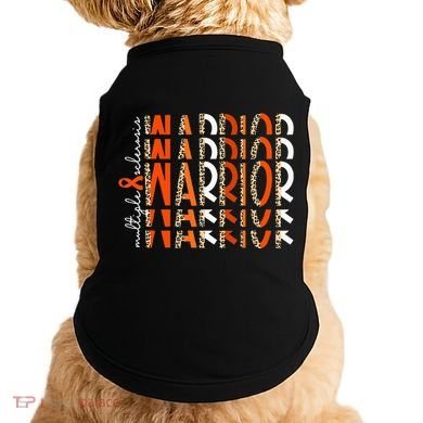Ms Warrior Multiple Sclerosis Awareness Orange Ribbon Doggie Tank