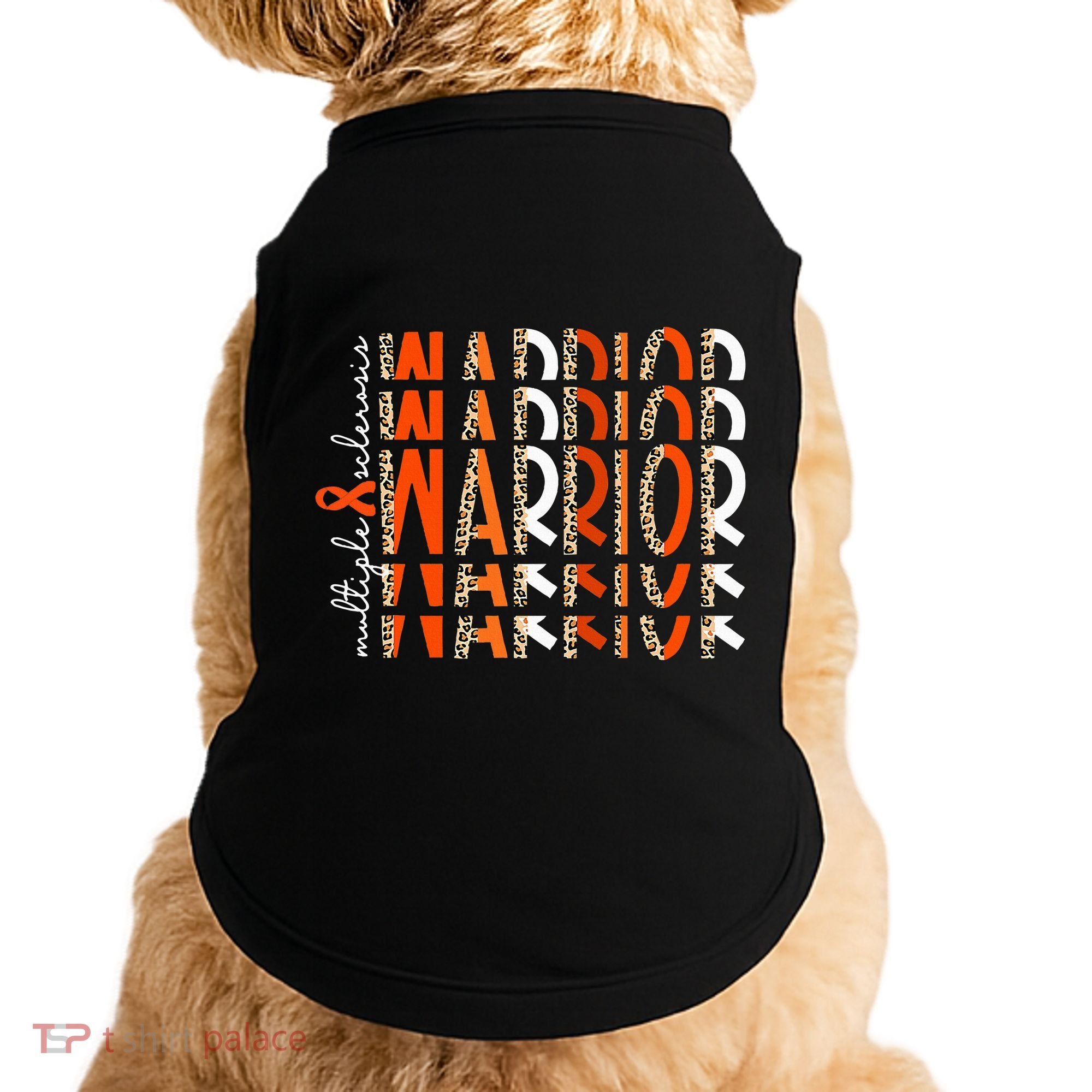 Ms Warrior Multiple Sclerosis Awareness Orange Ribbon Doggie Tank