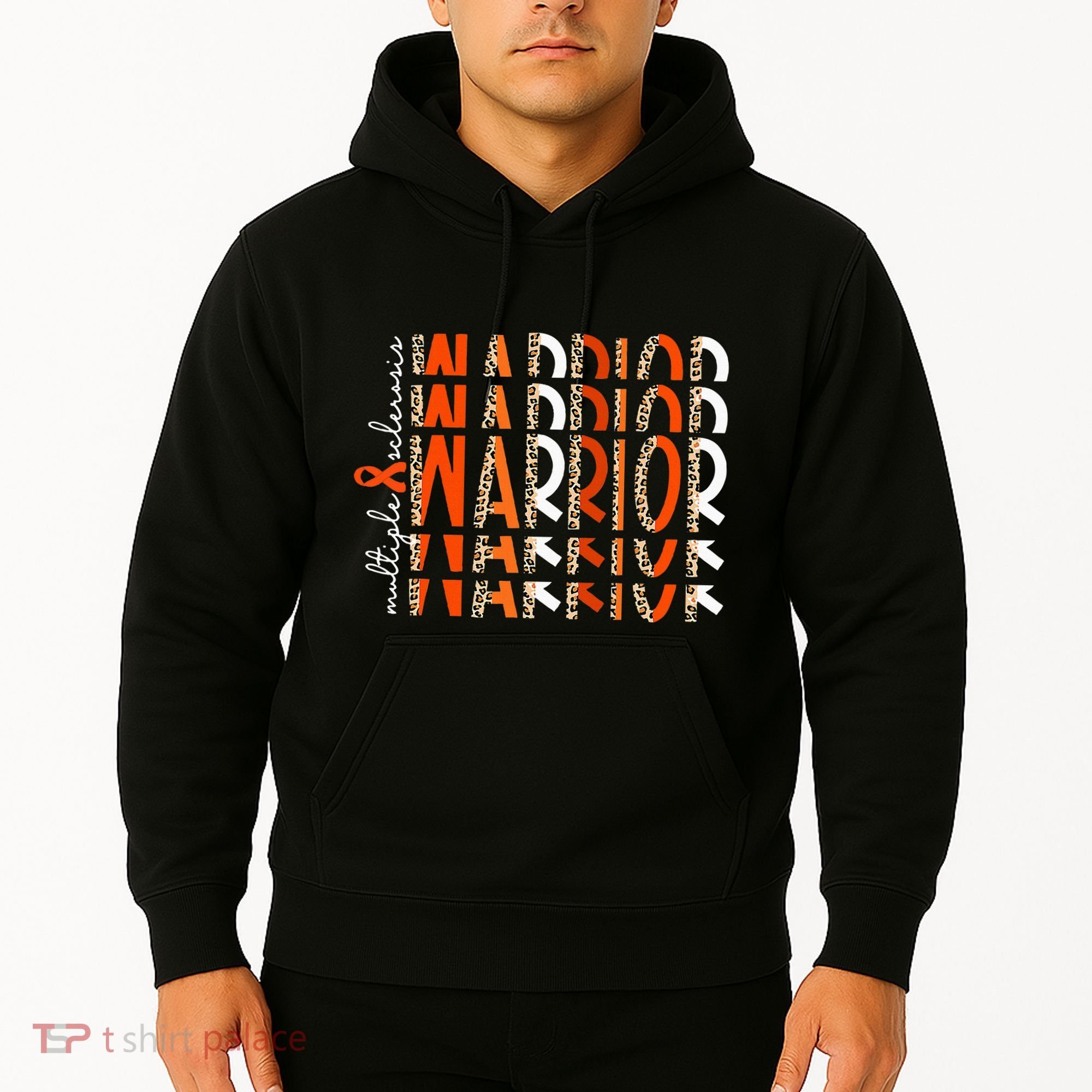 Ms Warrior Multiple Sclerosis Awareness Orange Ribbon Hoodie