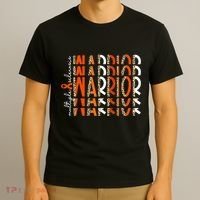 Ms Warrior Multiple Sclerosis Awareness Orange Ribbon T-Shirt thumb 3